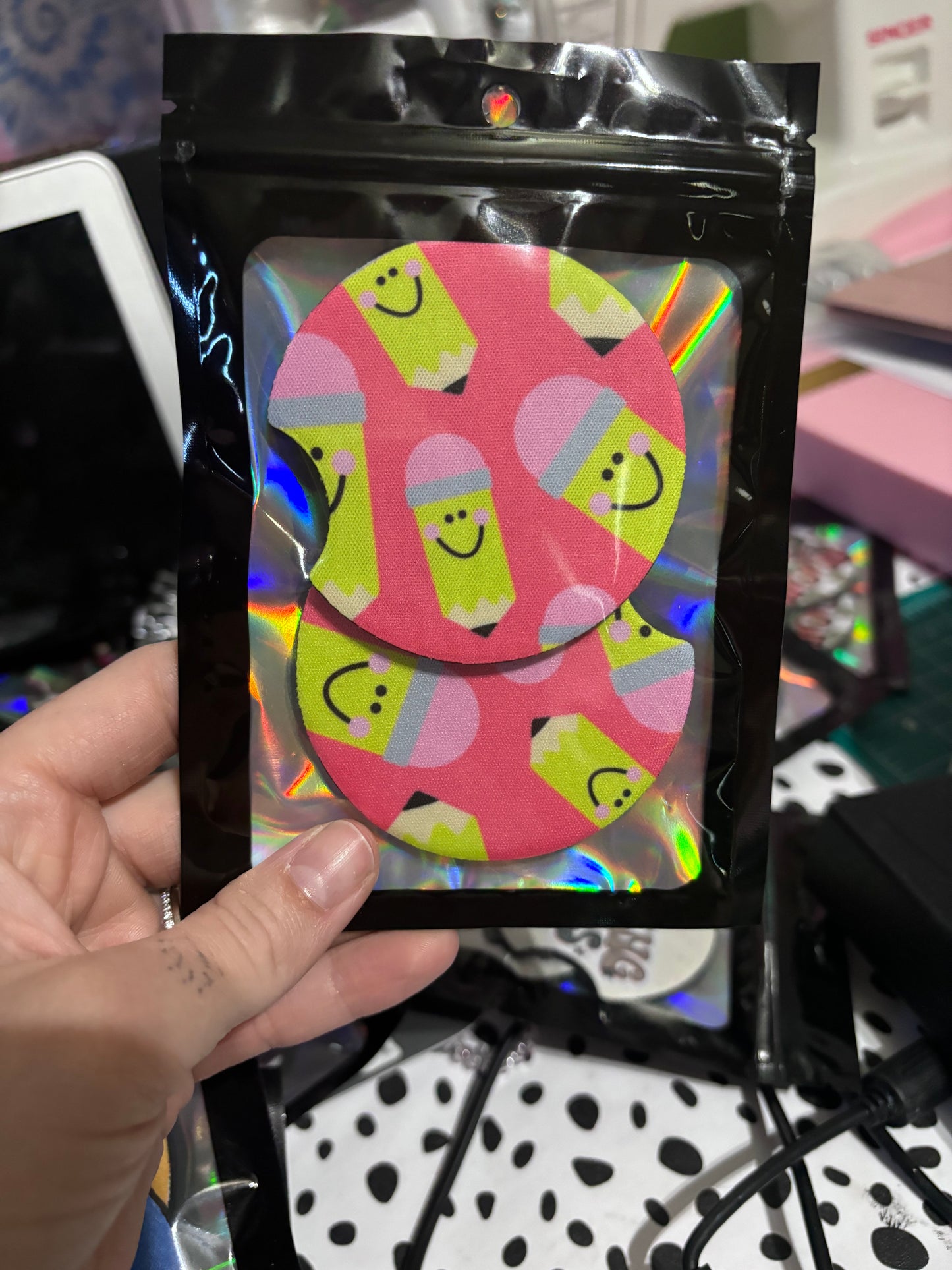 Hot pink Pencil Coasters