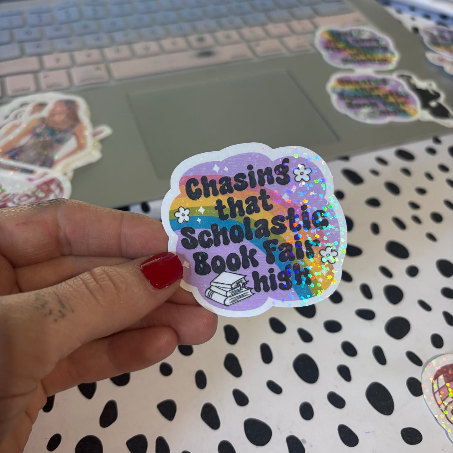 Chasing that scholastics book fair high sticker