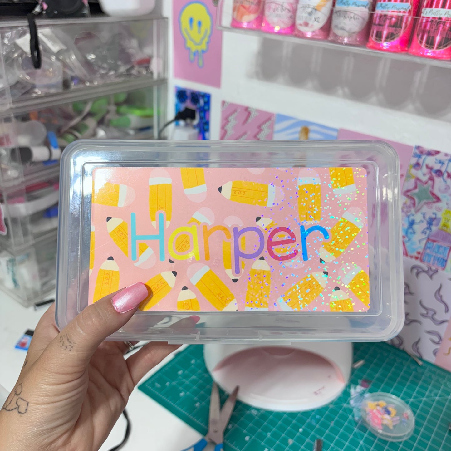 Custom name pencil box