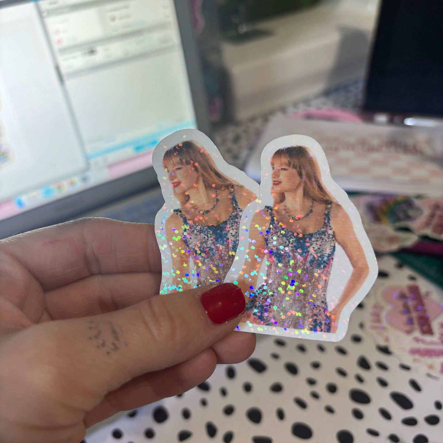 Sequin Popstar sticker
