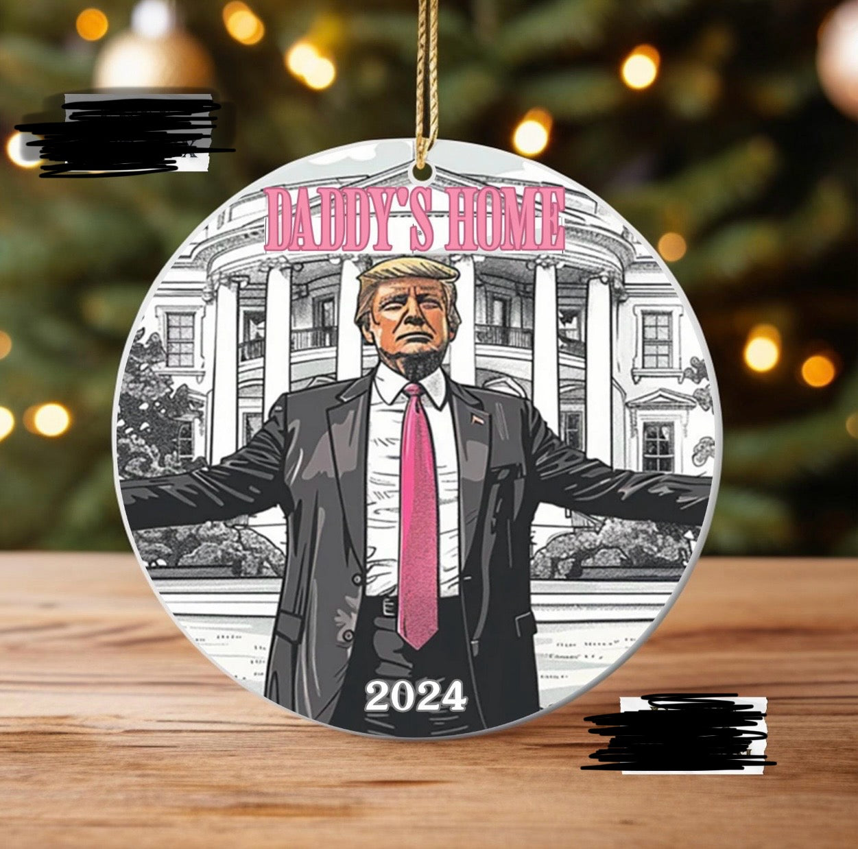 3” MDF ornament Daddy’s home