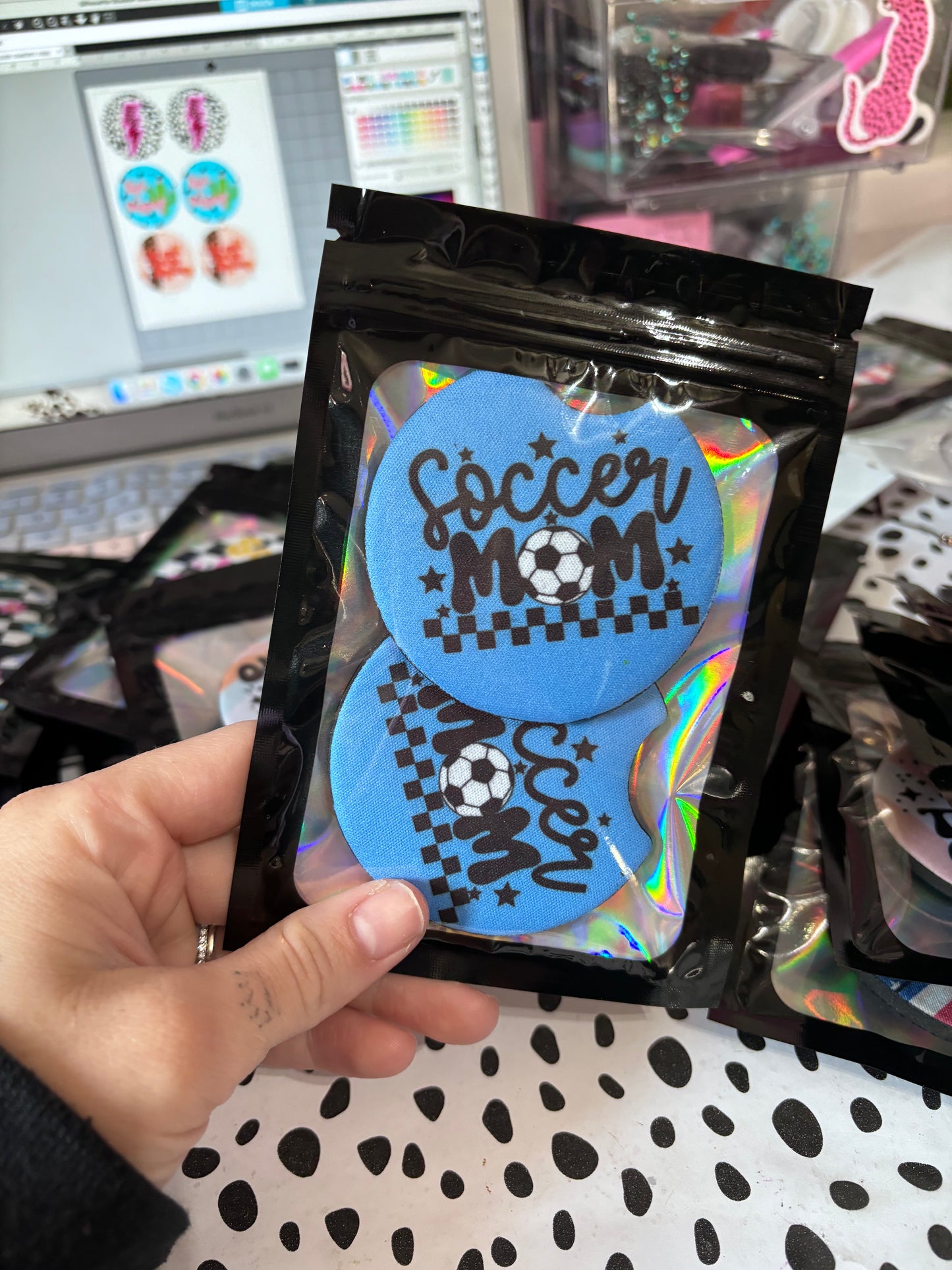 Soccer mom coasters