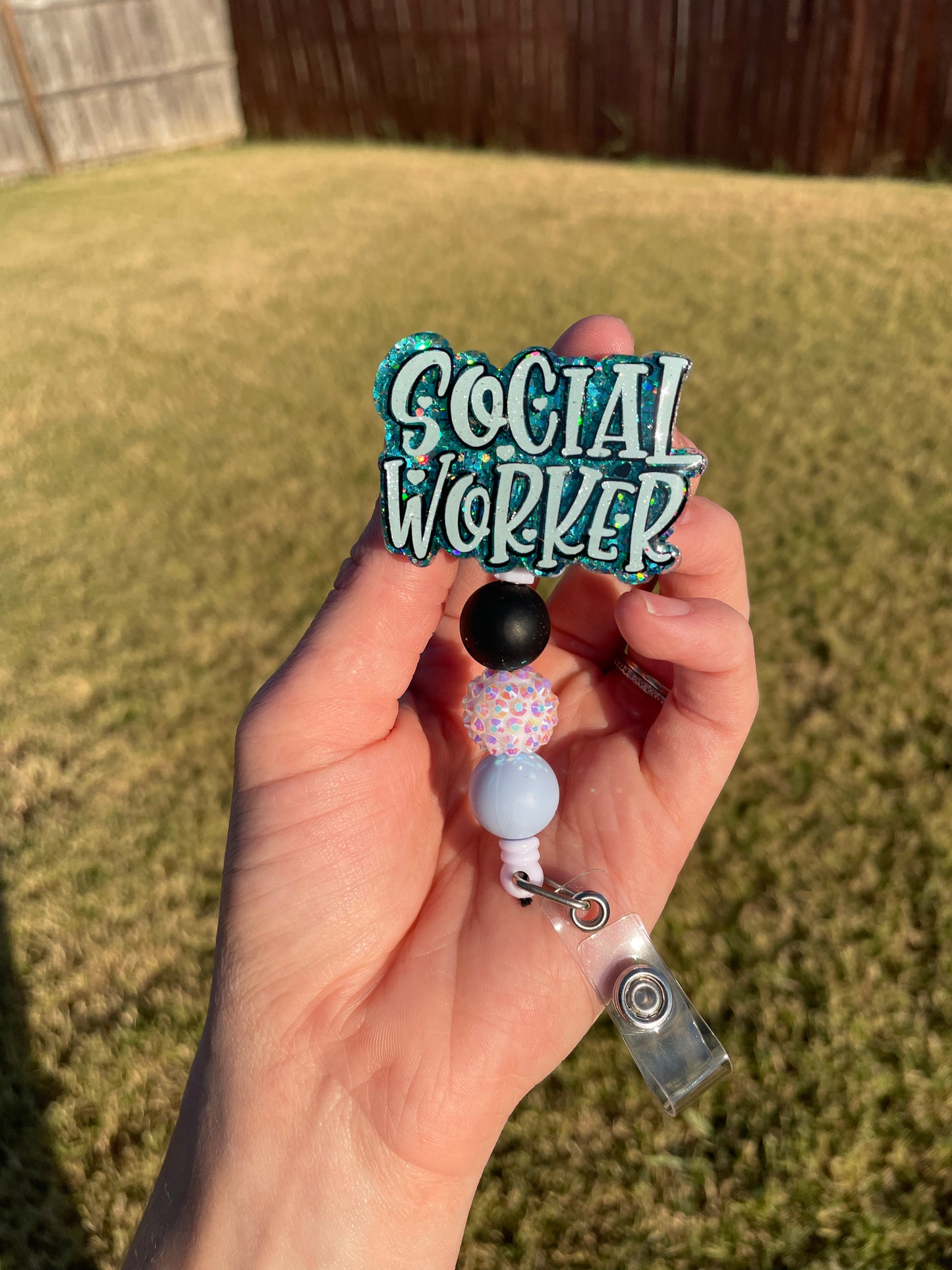 Social worker badge reel