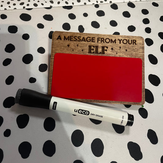 Elf message dry erase board