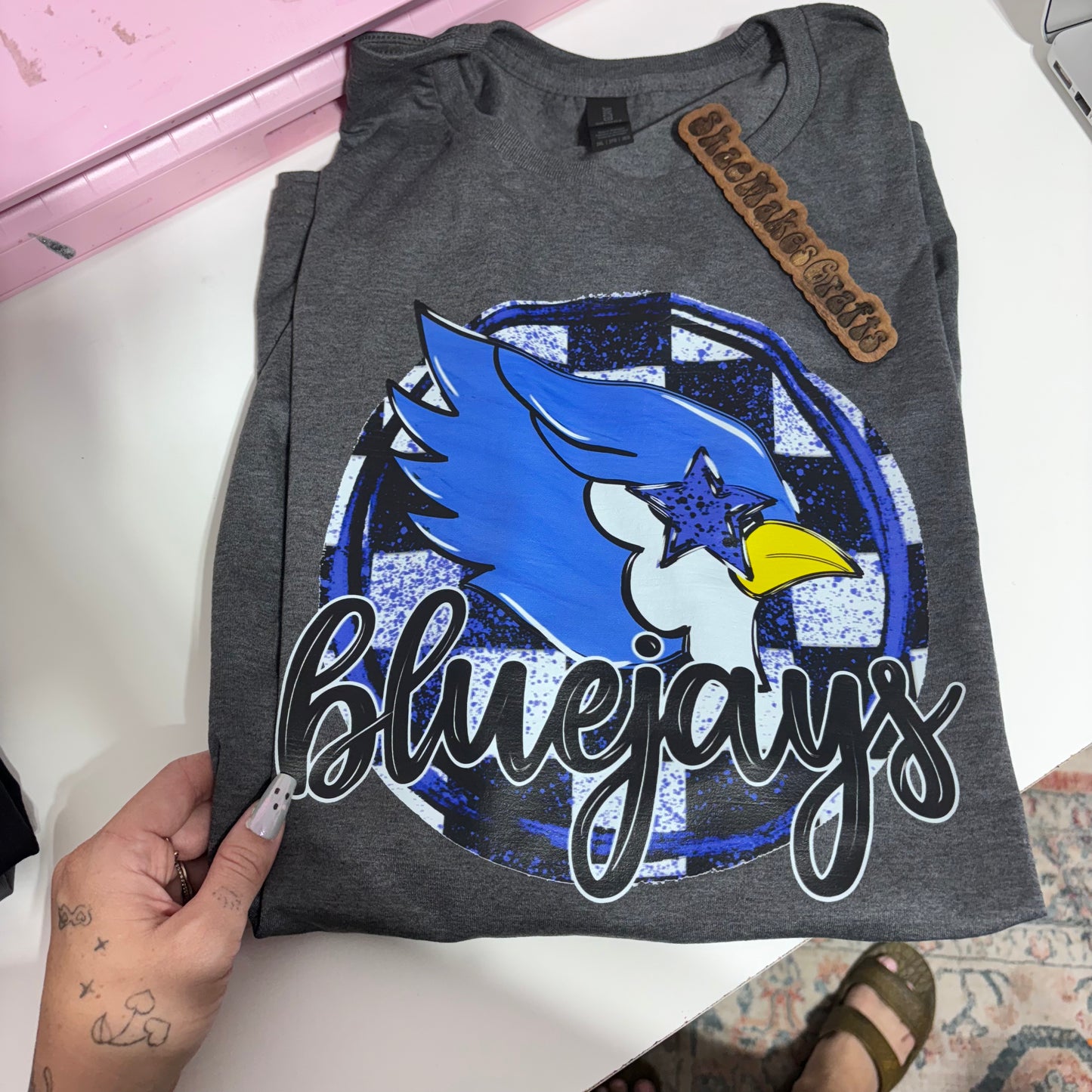 Checkered bluejays mascot