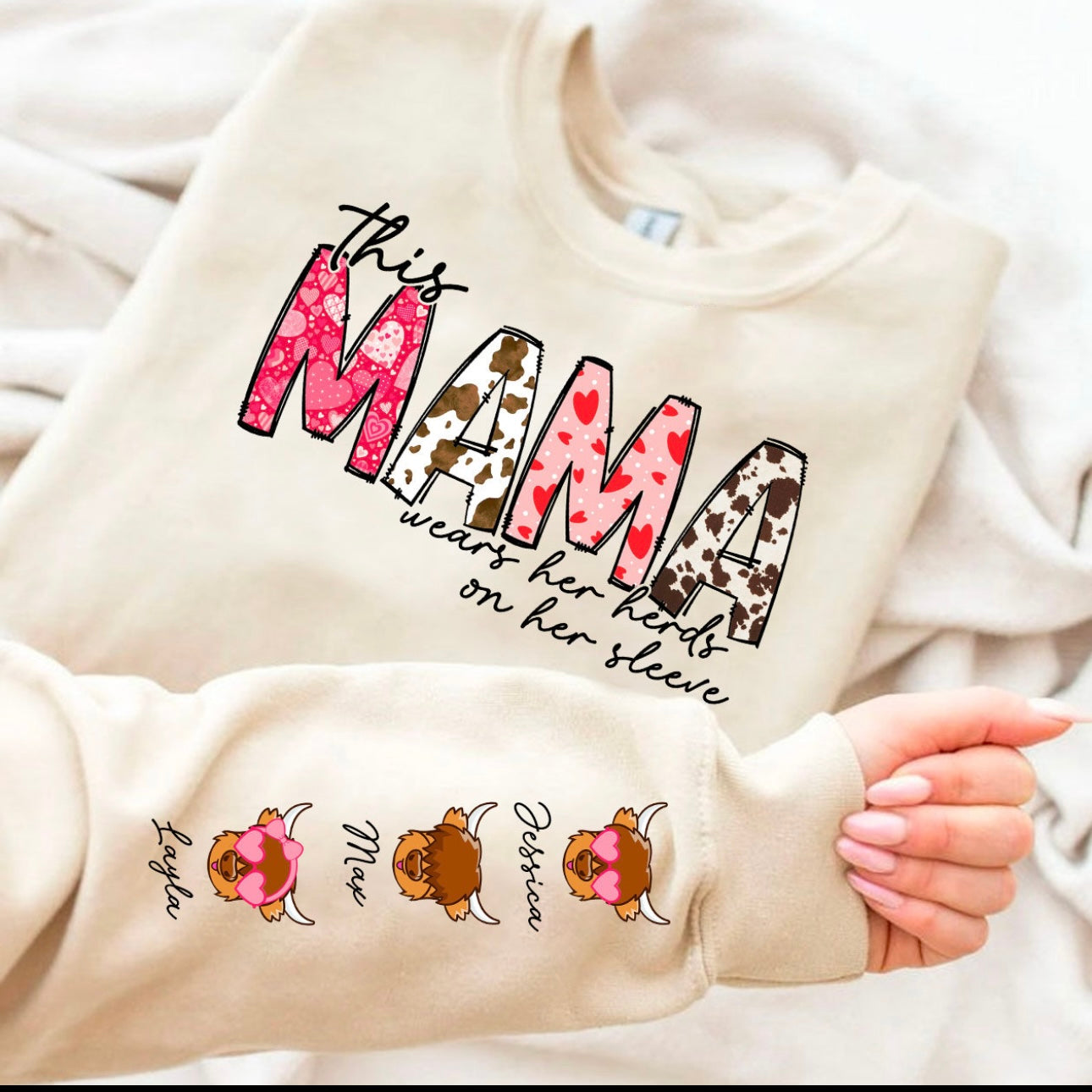 Personalized mama Heard cows