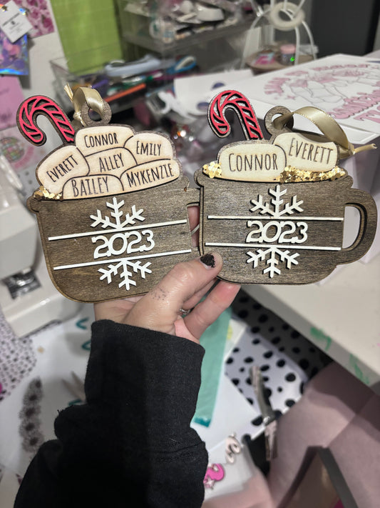 Hot cocoa Cup Ornament 2024