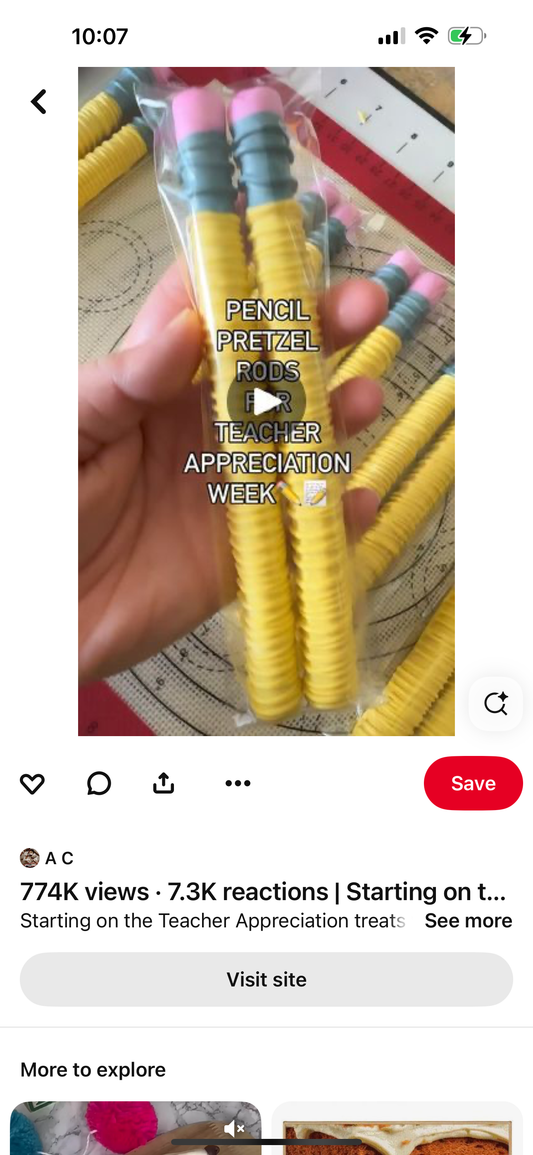 Pencil pretzel Rods