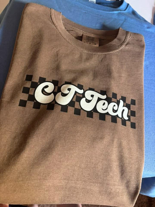 CT tech checkered