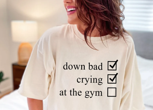 Down Bad Crying at the gym