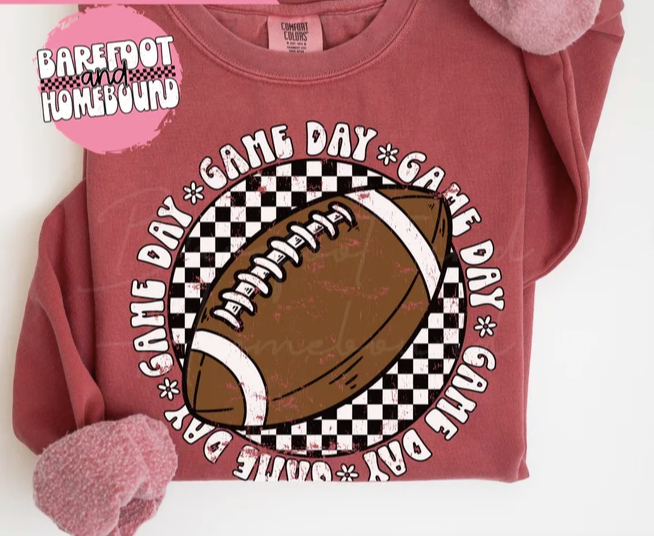 Game Day retro floral football