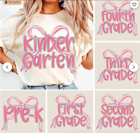 Pink bow custom grade